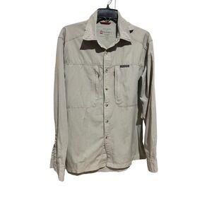 Simms Insect Shield Fly Fishing Shirt Medium Men's Guide Series Button Up #HH5-4